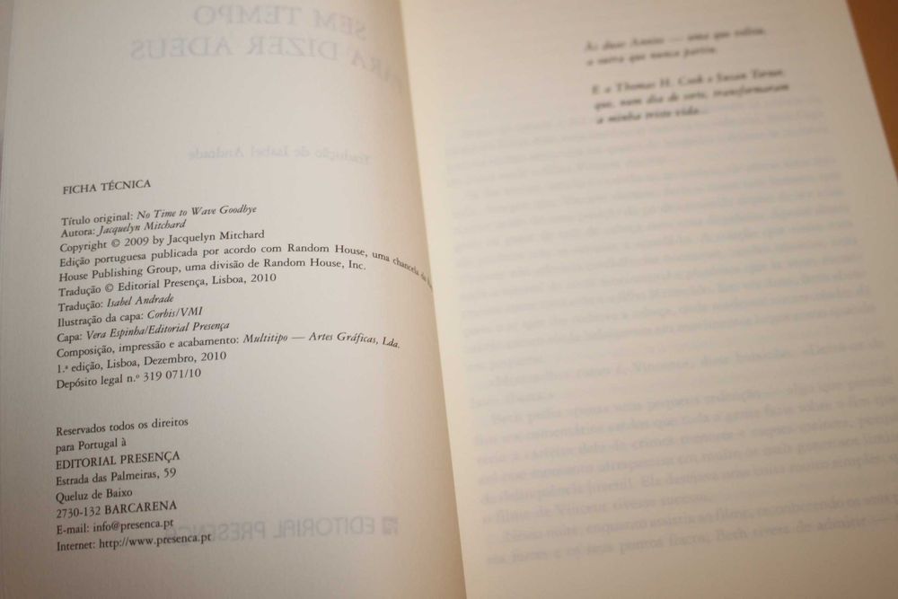 Sem Tempo Para Dizer Adeus // Jacquelyn Mitchard