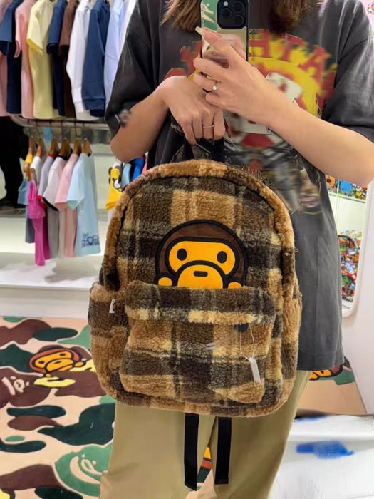 Bepe baby milo mini fur check рукзак