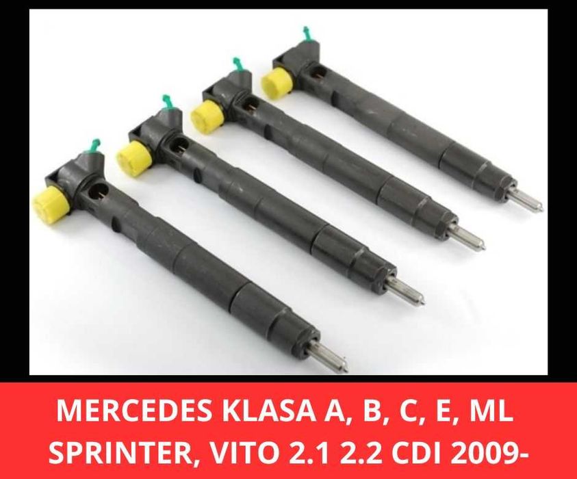 Wtryski Mercedes A B C E ML Sprinter Vito 2.1, 2.2 CDI Delphi 2009-