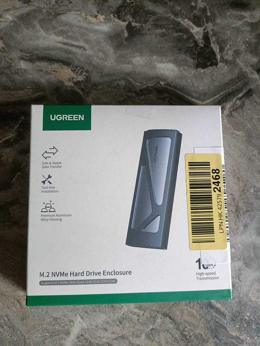 obudowa ssd ugreen 15512 m.2 nvme + 2szt kabli usb
