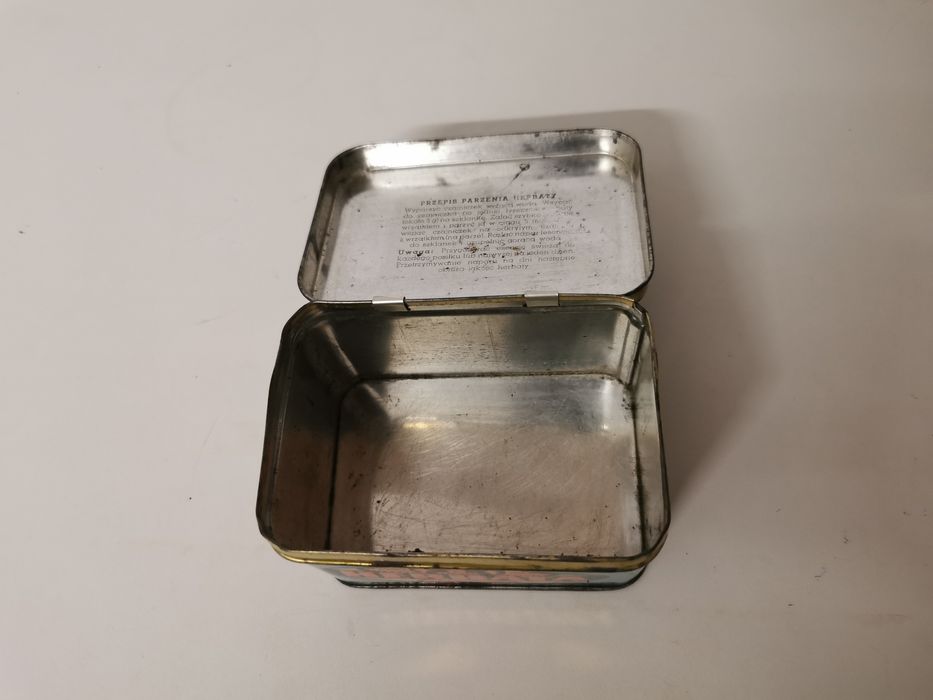 Pudełko metalowe po herbacie Społem