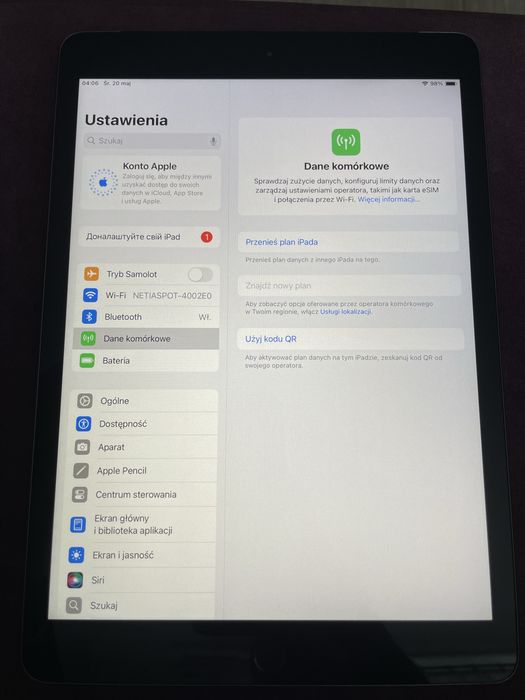 iPad 7  A2198 128 gb WiFi + SIM/ESIM 10.2 cali