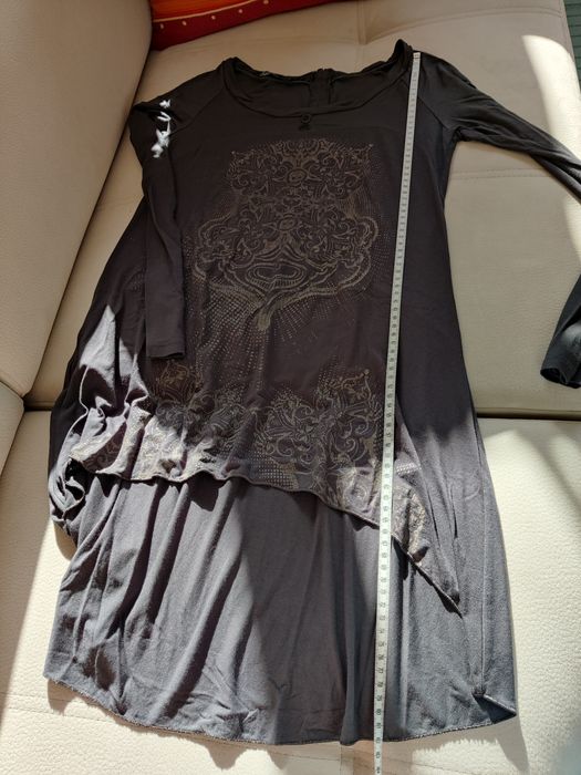 Túnica, manga comprida, cinzenta, Nova, La Mode est à Vous, 36