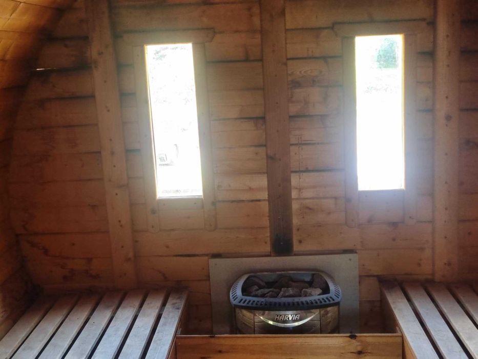 sauna beczka 4m/używana/okazja.