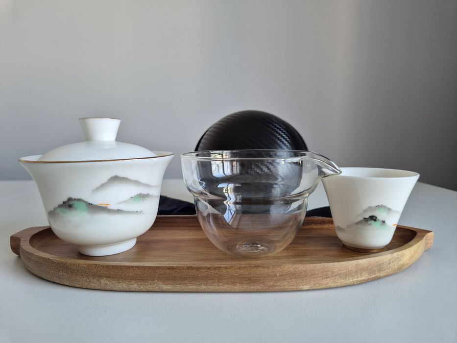 Чайний набір в чохлі,для подорожі/природи,чайний набір гори/гайвань