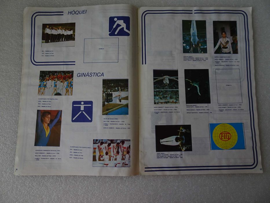 Caderneta de cromos História dos Jogos Olímpicos (tem 106 cromos) APR