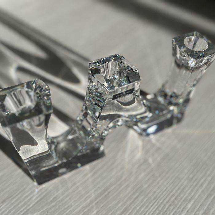 Castiçal Candelabro Vista Alegre de cristal Atlantis