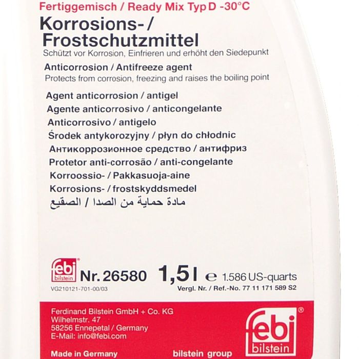 Готовый антифриз Febi Type D желто-зеленый для французов