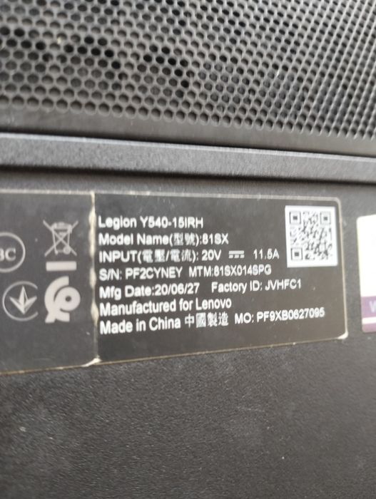 lenovo legion Y540- 15IRH (peças)