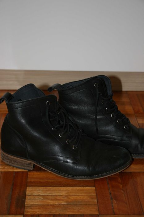 Botas Pretas Couro Seaside