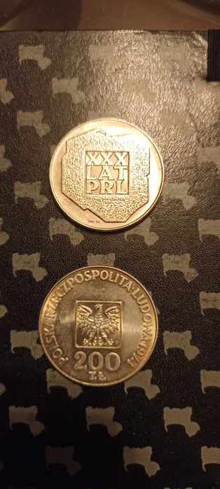 Srebrna Moneta 200 zł Mapka XXX lat PRL