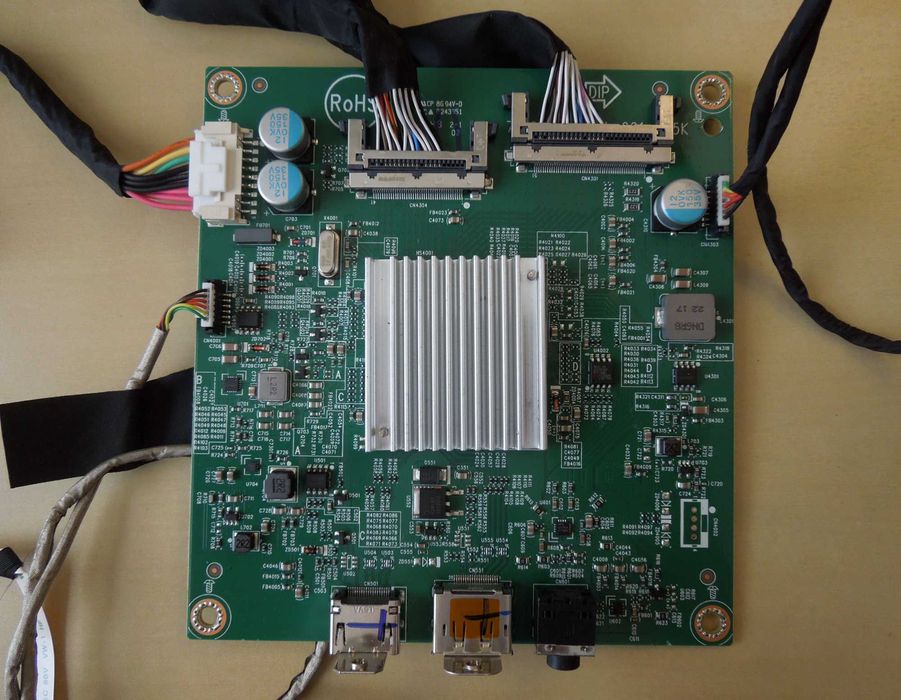 Mainboard / Powerboard / Button board / Cabos - monitor curvo HP 27XC