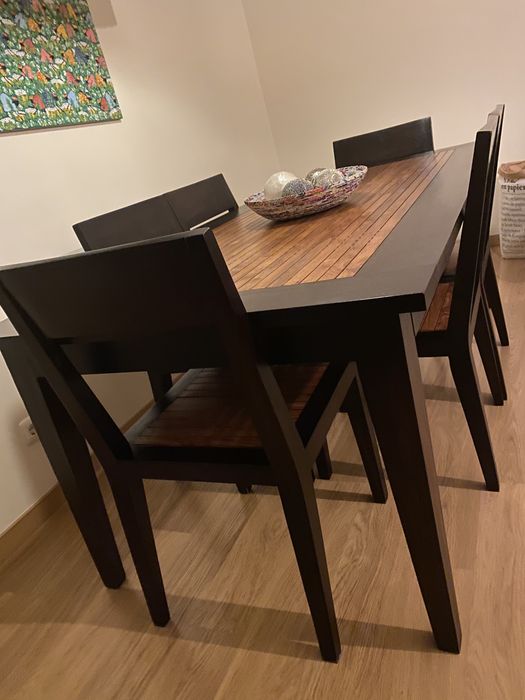 Mesa sala + 6 cadeiras