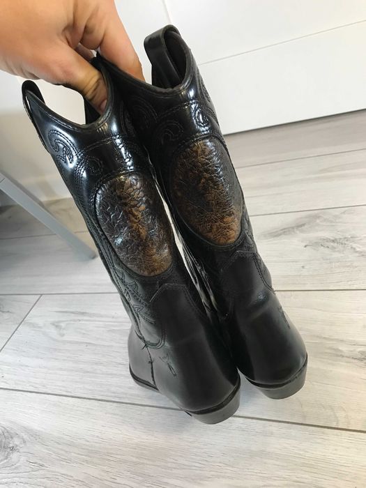 Piękne skórzane kowbojki Texas made in USA rozm. 40