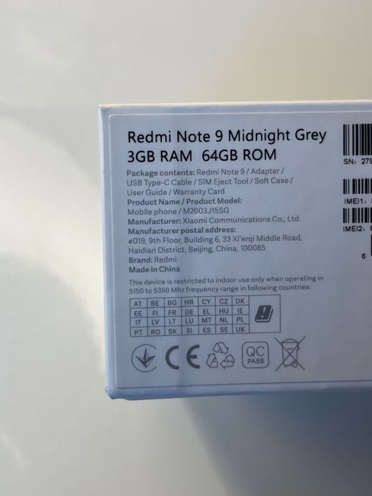 Redmi Note 9 Midnight Grey