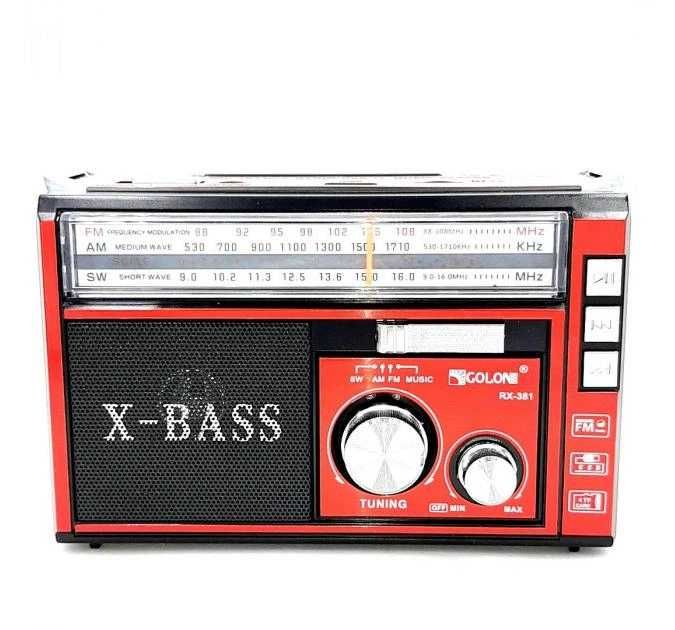 Радиоприемник радио GOLON RX-381 c фонариком и USB, есть опт