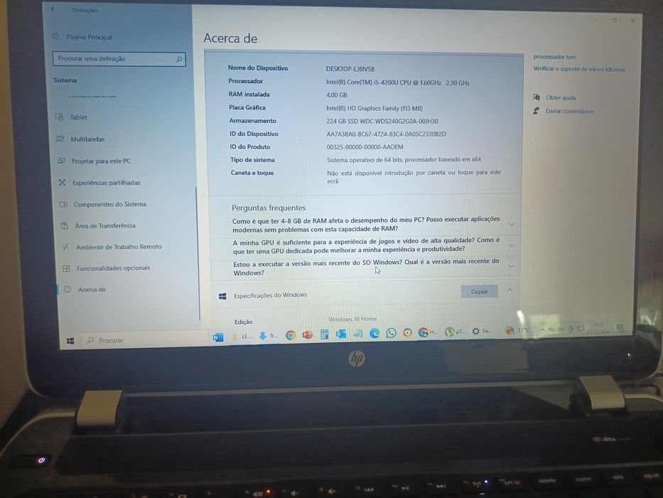 Portátil HP Pavilion i5
