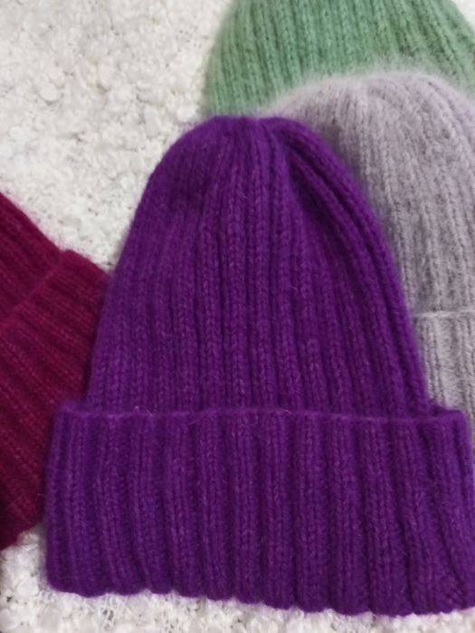 Шапки з ангори і пуху норки