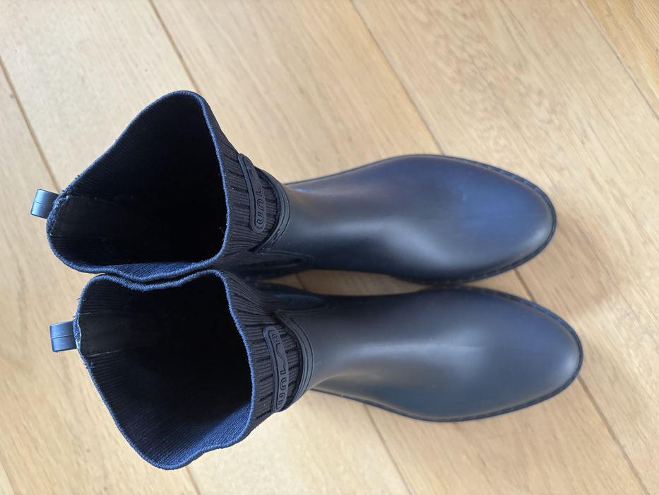 Nowe granatowe nieprzemakalne kalosze botki damskie Unisa roz.39 25,5