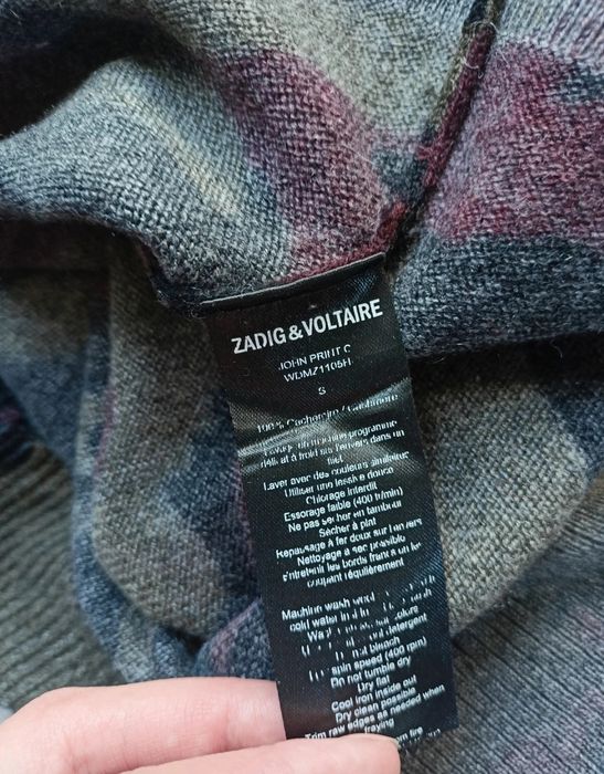 Sweter kaszmir Zadig &Voltarie/ moro