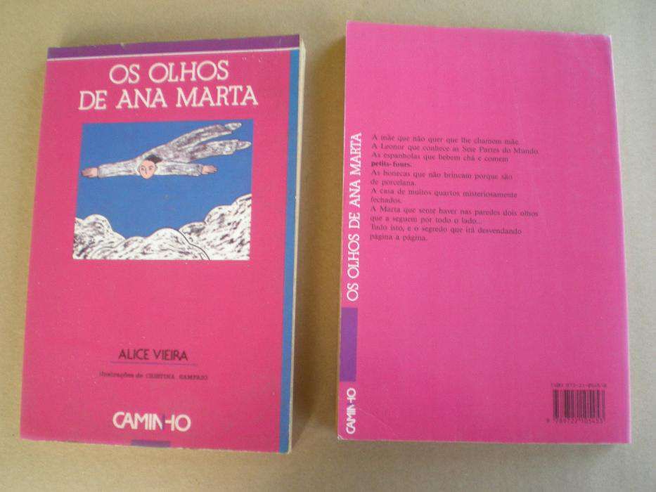 Os olhos de Ana Marta Livro Alice Vieira Caminho editora
