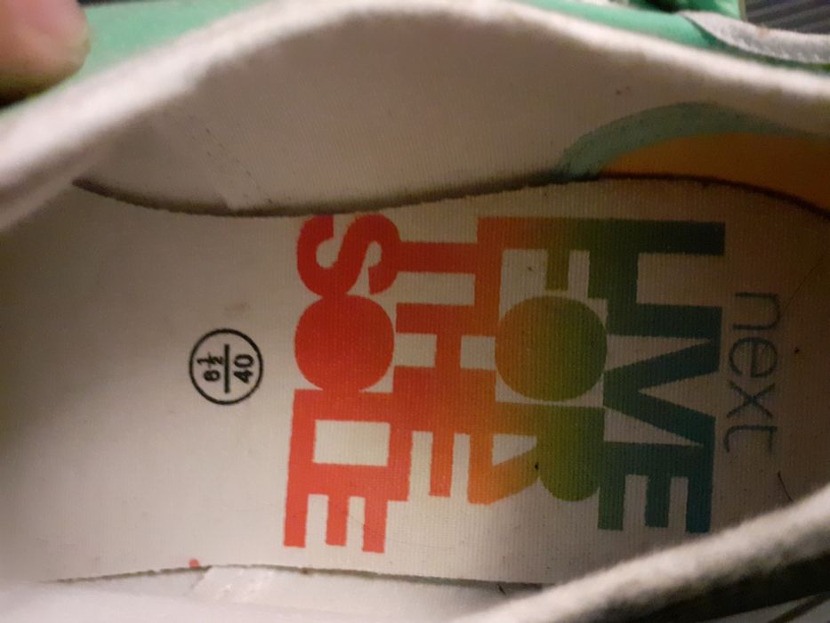 NEXT męskie tenisówki w kolorze zielonym rozm 40 UK 6,5 NOWE