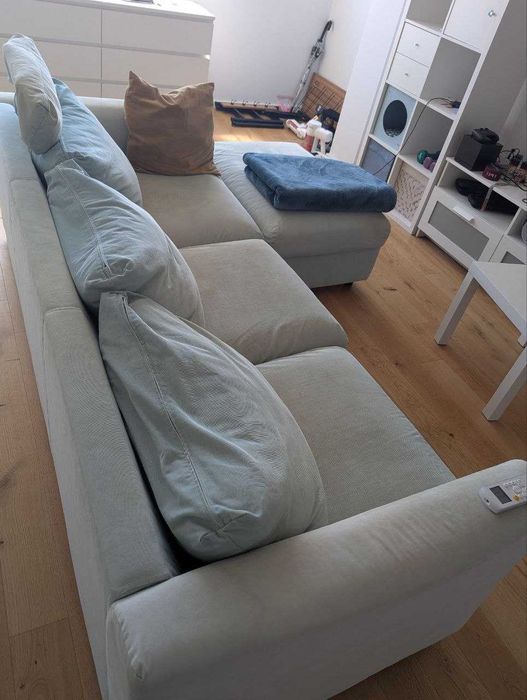 Sofá IKEA VIMLE de 3 lugares com pufe de arrumação