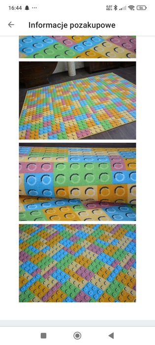 Zestaw dwóch dywaników LEGO do pokoju dziecięcego