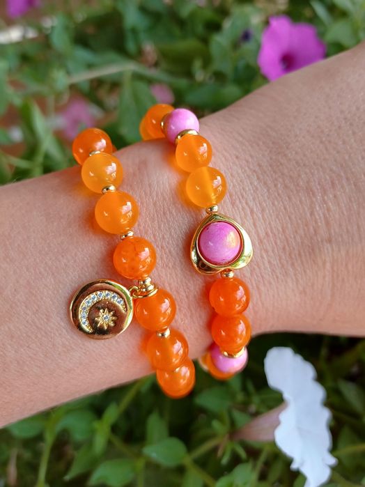 Bransoletki 2w1 z kamienia naturalnego Handmade