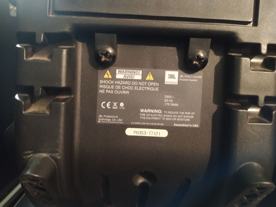 JBL EON G2, JBL SUB G1 kolumny aktywne.