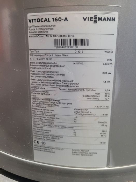 pompa ciepła CWU VIESSMANN bojler 300 L