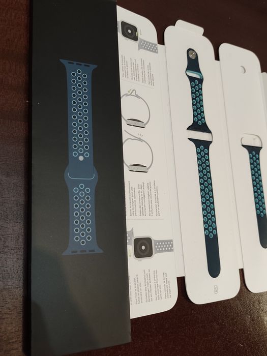 Bracelete Original Apple Watch Nike (Midnight Turquoise) - Como Nova / Full Set