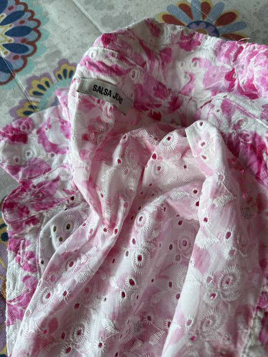 Vestido bordado ingles da salsa tam L