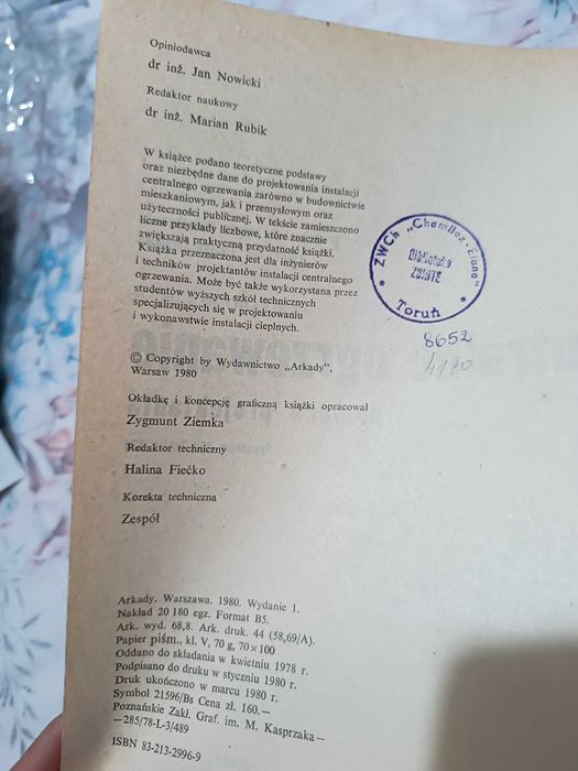 Centralne ogrzewanie pomoce projektanta książka