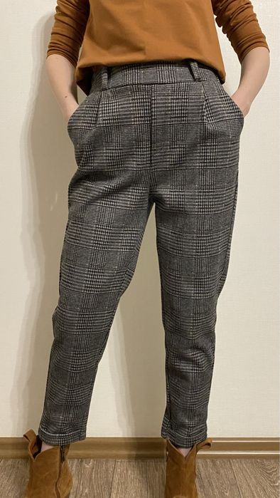 Брюки укороченные плотные