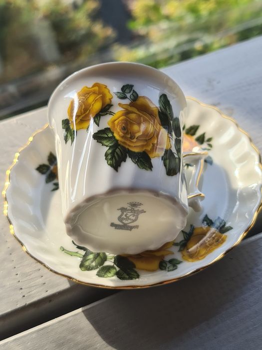 5 X Porcelana Rheinpfalz Żółte róże