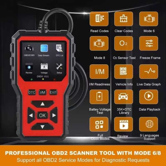 Leitor OBD2 – Novo – Lê e Apaga Erros – Entrego em Mão