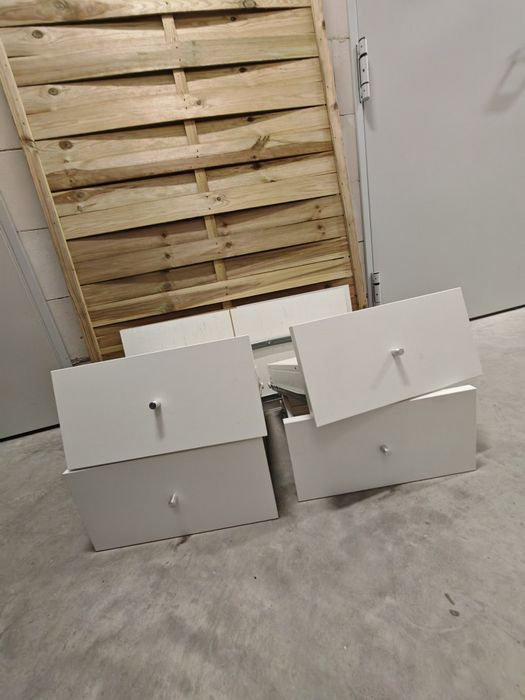 Rezerwacja - IKEA KALLAX 2x wkład z 2 szufladami biały mat – 4 szuflady