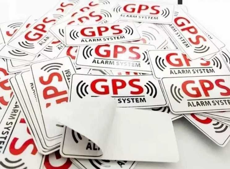 4 szt. Naklejki GPS Alarm system