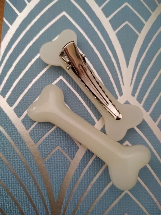 Ganchos de cabelo em forma de osso, 3 cores