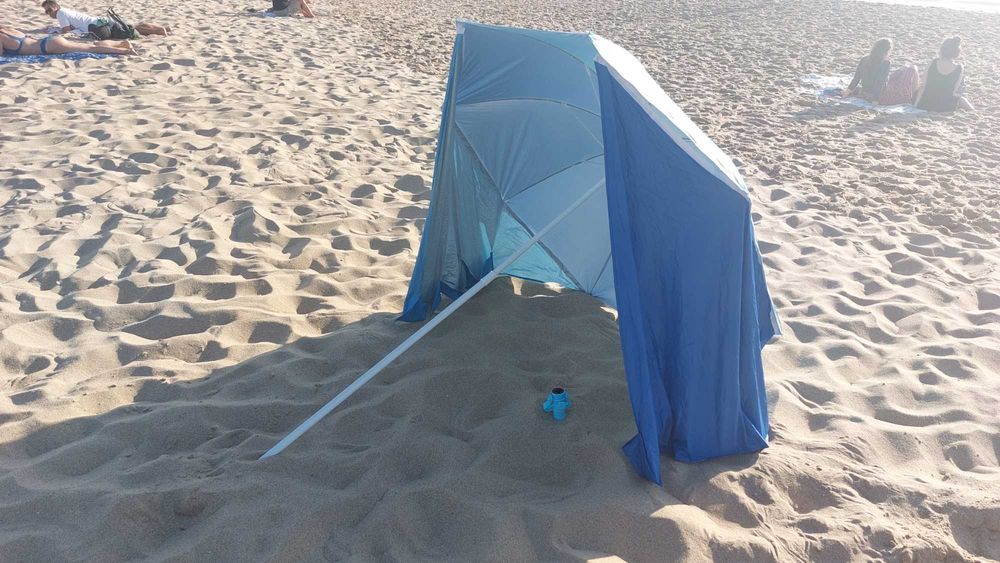 Guarda sol de Praia com Rosca e fixação