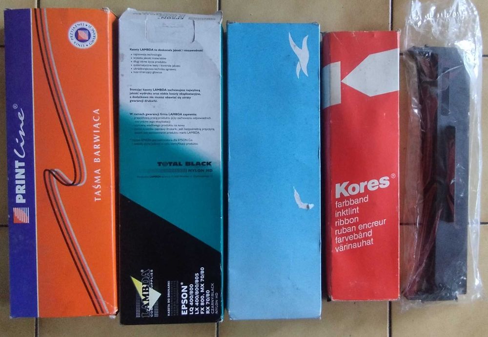 Taśma do drukarki igłowej Epson LX 800 - czarna, czerwona