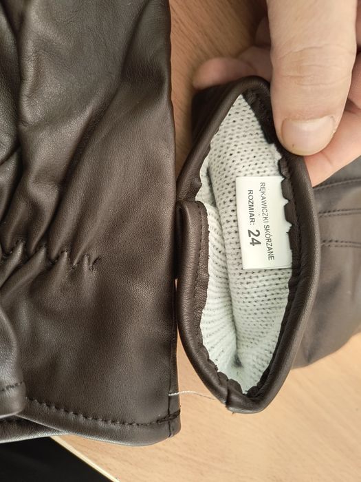 Rękawiczki skórzane nowe