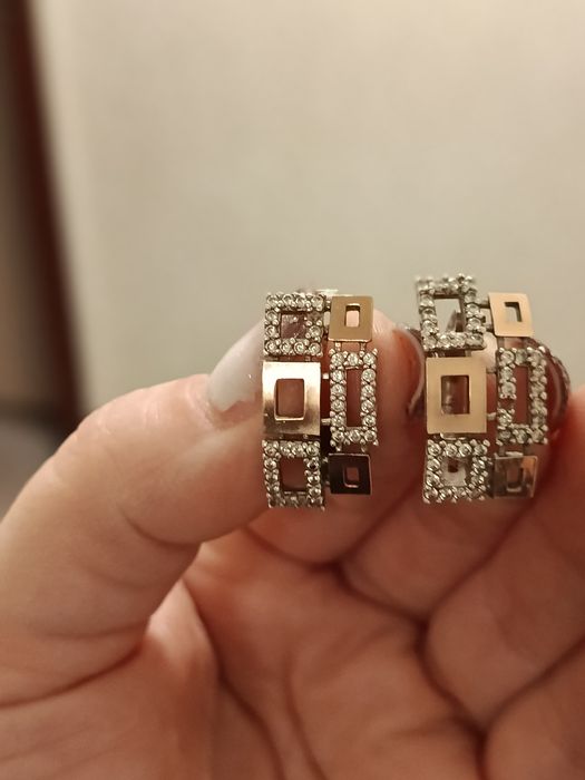 серебряные серьги 925 снапайкамиизолота