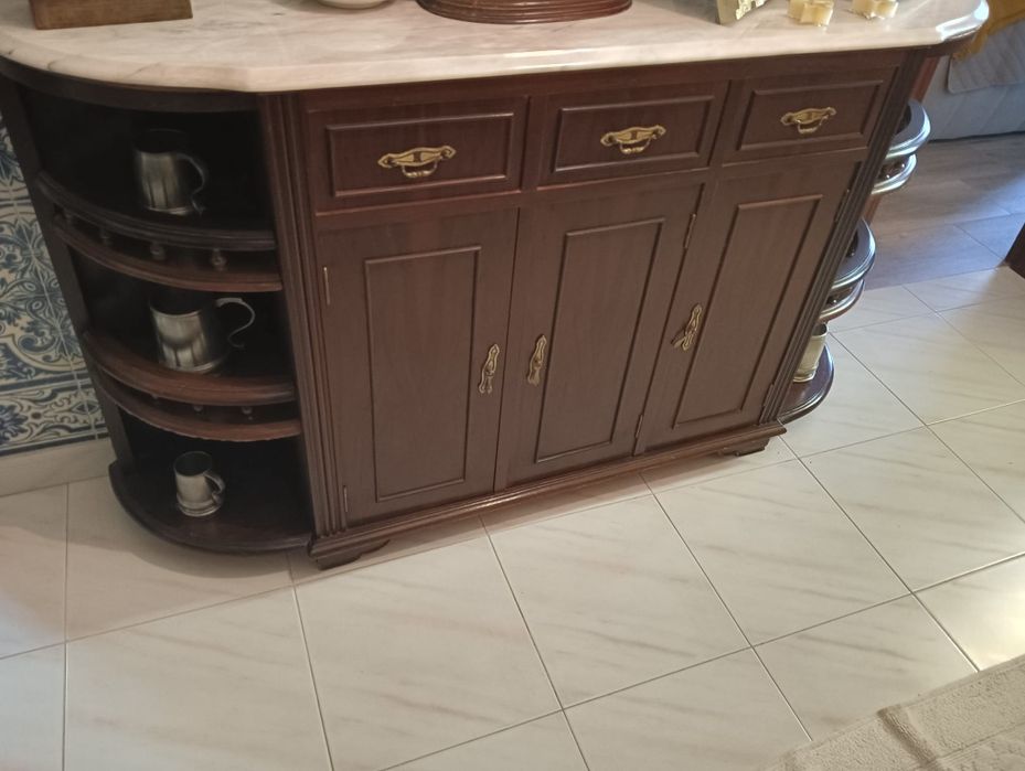 Conjunto sapateira e mesinha telefone