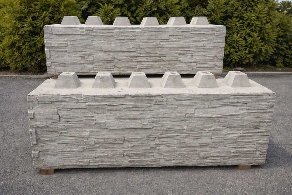 Bloki betonowe na wpusty modułowe systemowe 120x60x60 mur oporowy C25/30 C30/37 TRANSPORT
