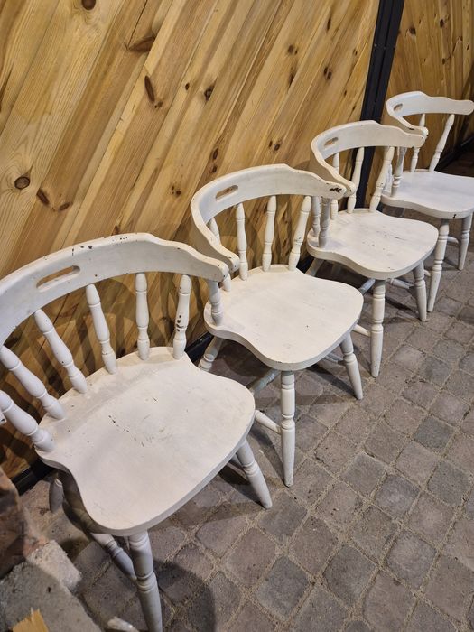 4x Krzesło drewniane BONANZA białe