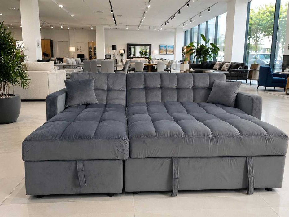 LIQUIDAMOS SOFAS CAMA COM BAU NOVOS ENVIO GRATUITO PAGA NA ENTREGA DIRETO DE FABRICA