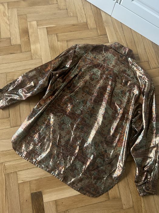 Złota koszula Circa 42 XL na sylwestra wiskozowa