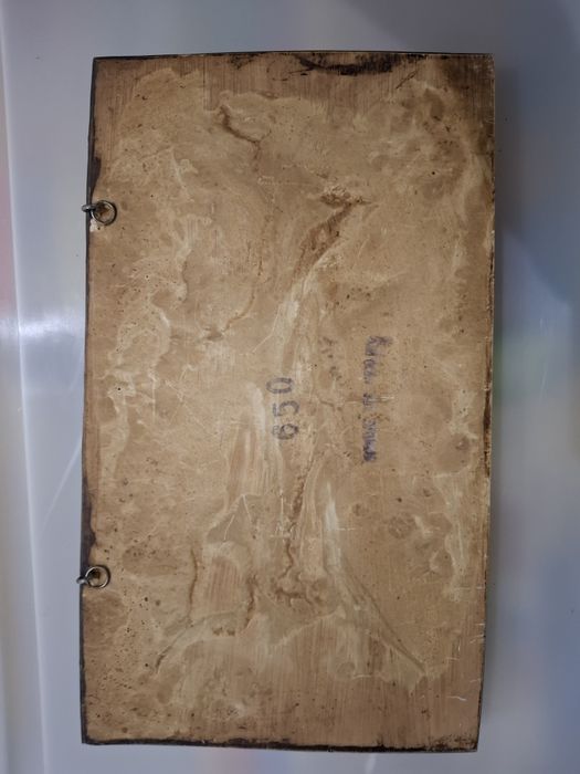 Quadro última ceia esculpido em pedra